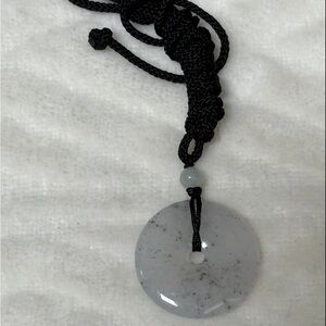Elegant Gray Jadeite pendant  Necklace